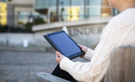 Person on an ipad