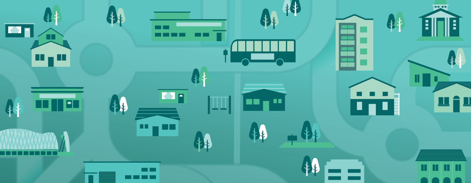 Build Thunder Bay banner - graphic of houses