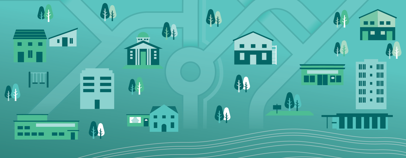 Build Thunder Bay banner - graphic of houses