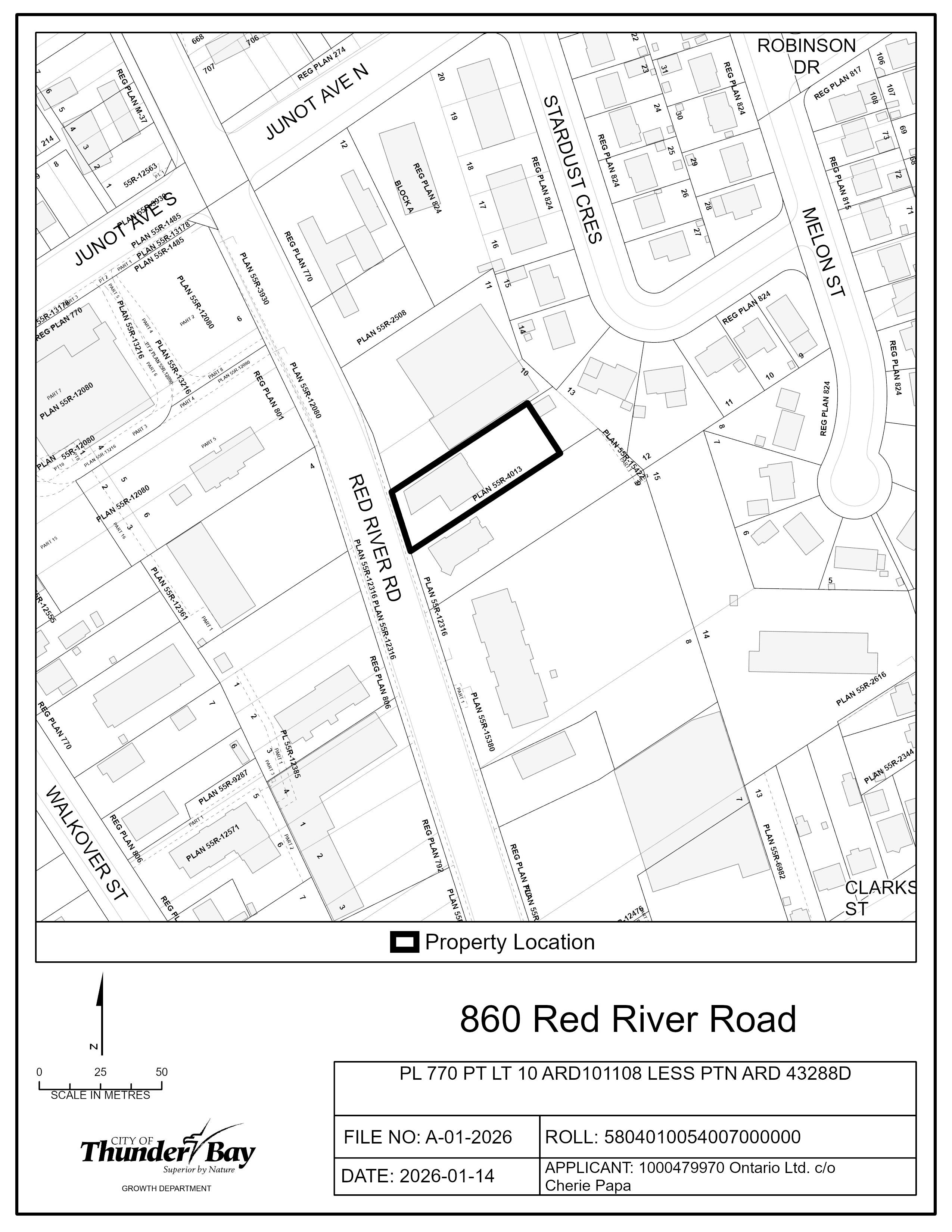 Key map of subject lands Key map of subject lands