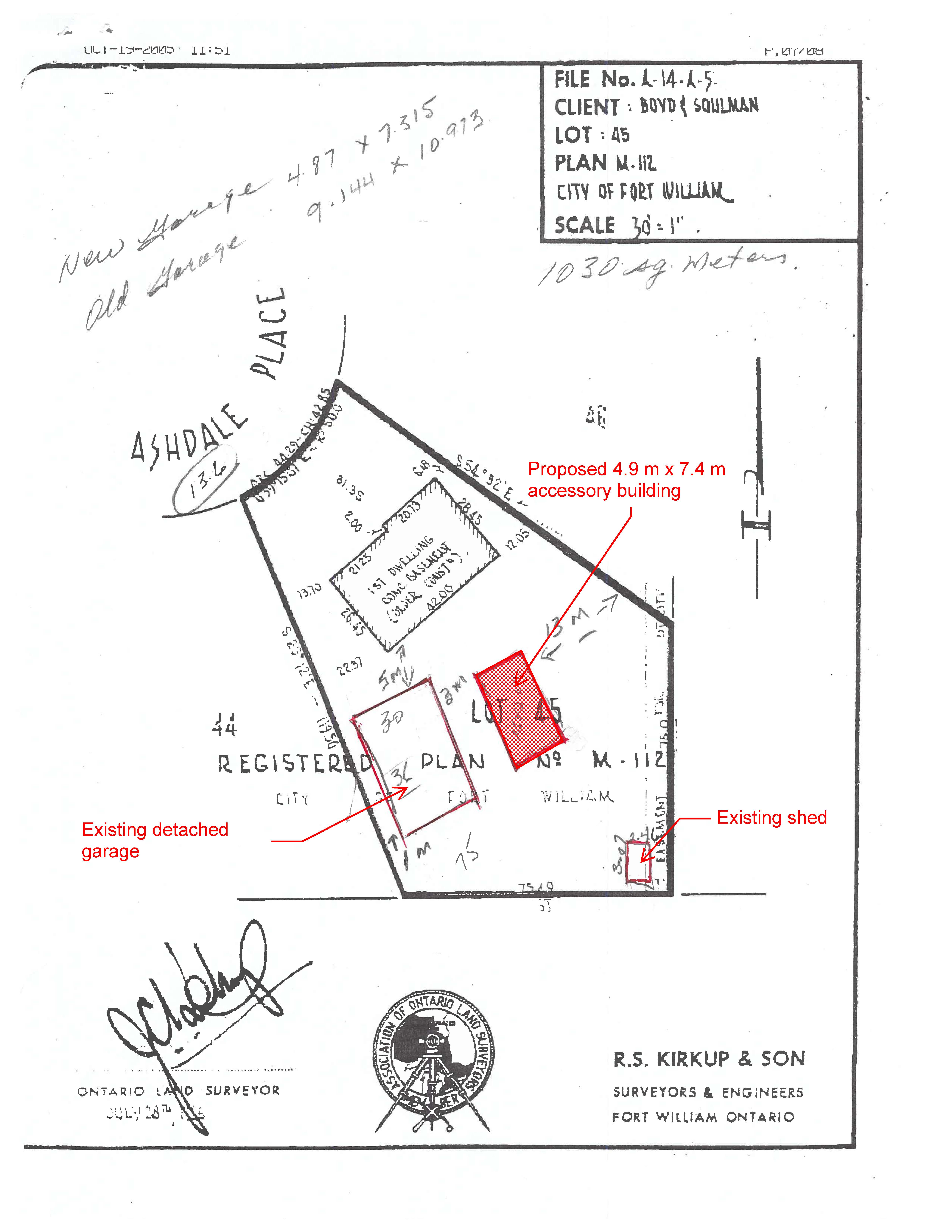 Applicant's Site Sketch Applicant's Site Sketch