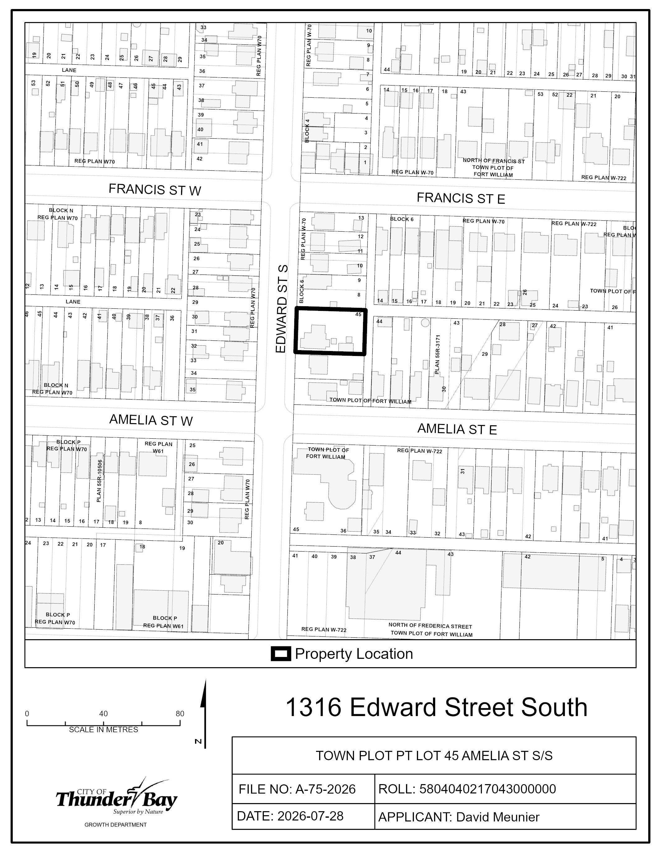 Key map of subject lands Key map of subject lands