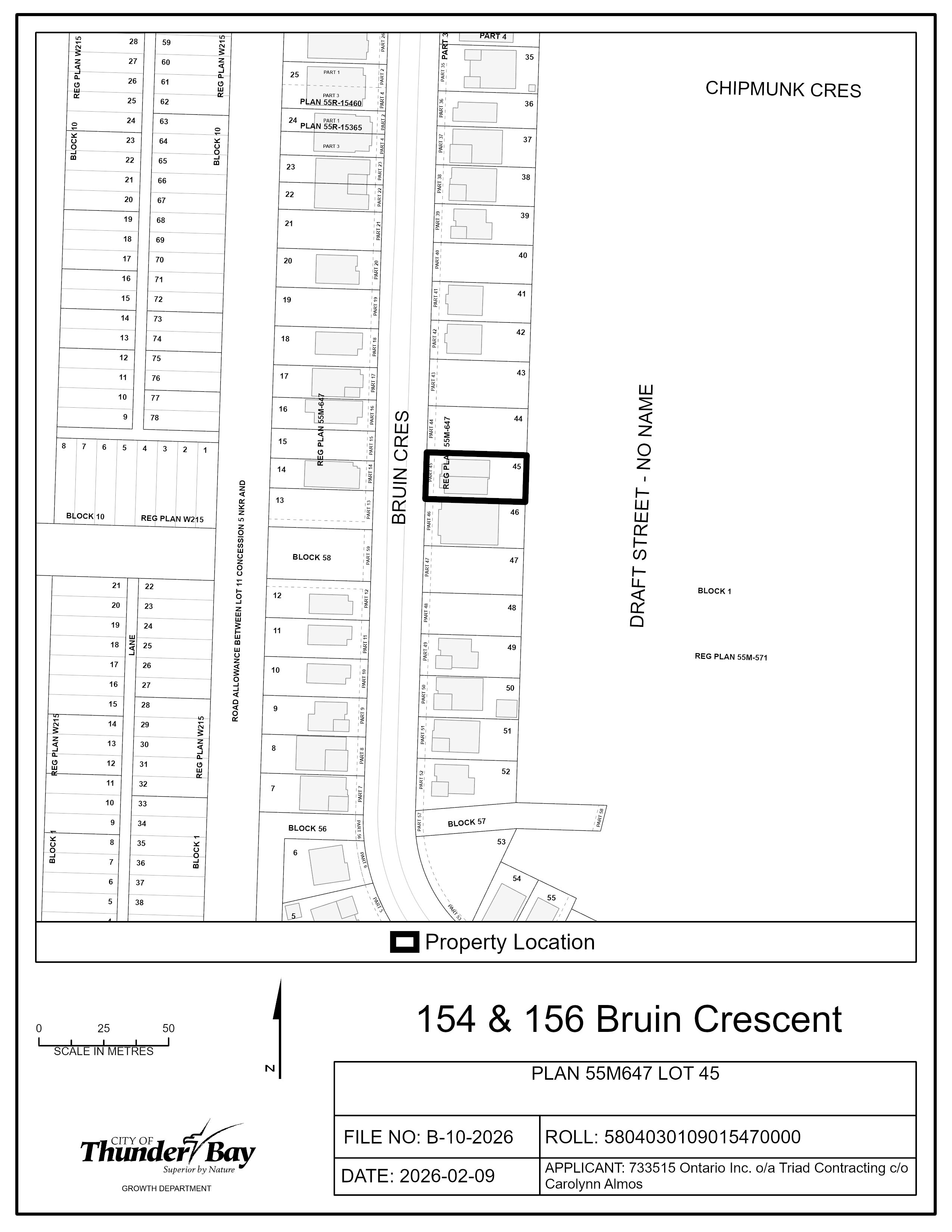 Key map of subject lands