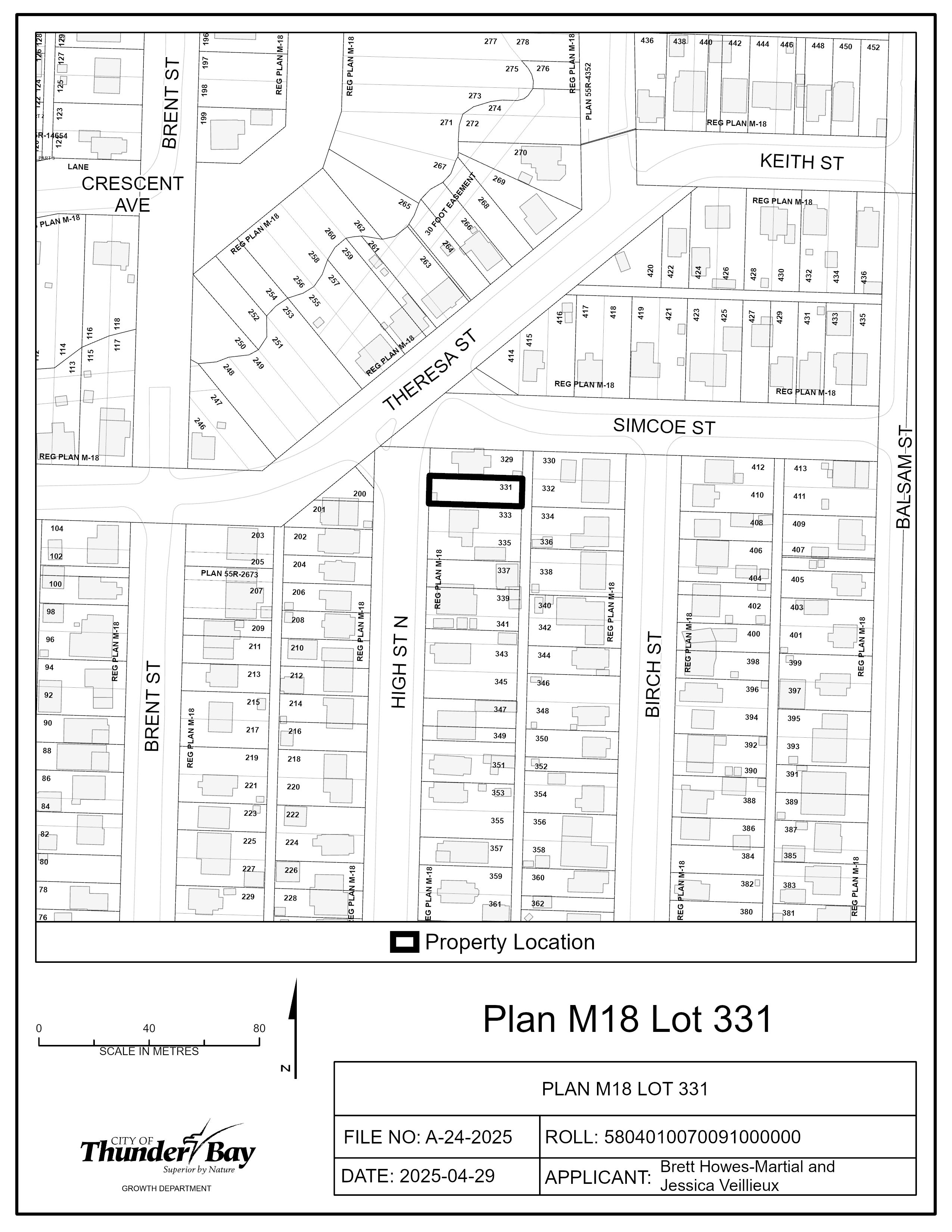 Key map of subject lands