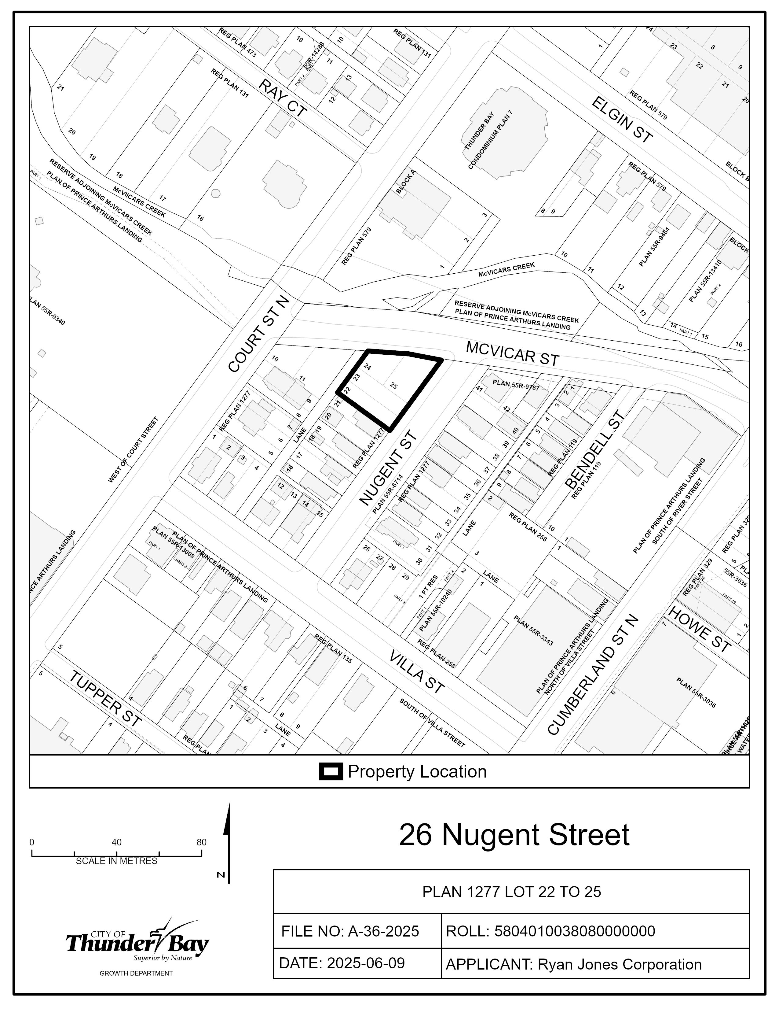 Key map of subject lands