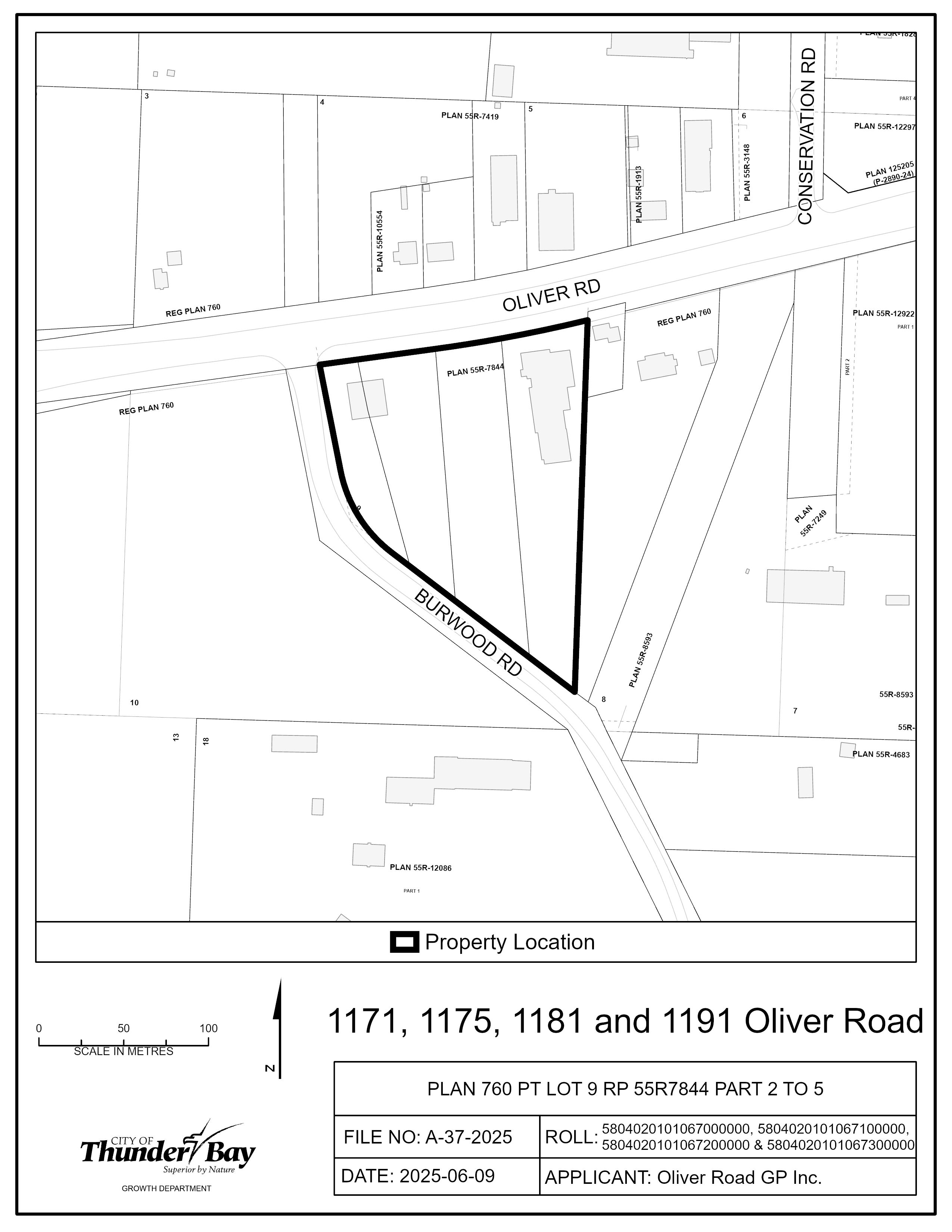 Key map of subject lands