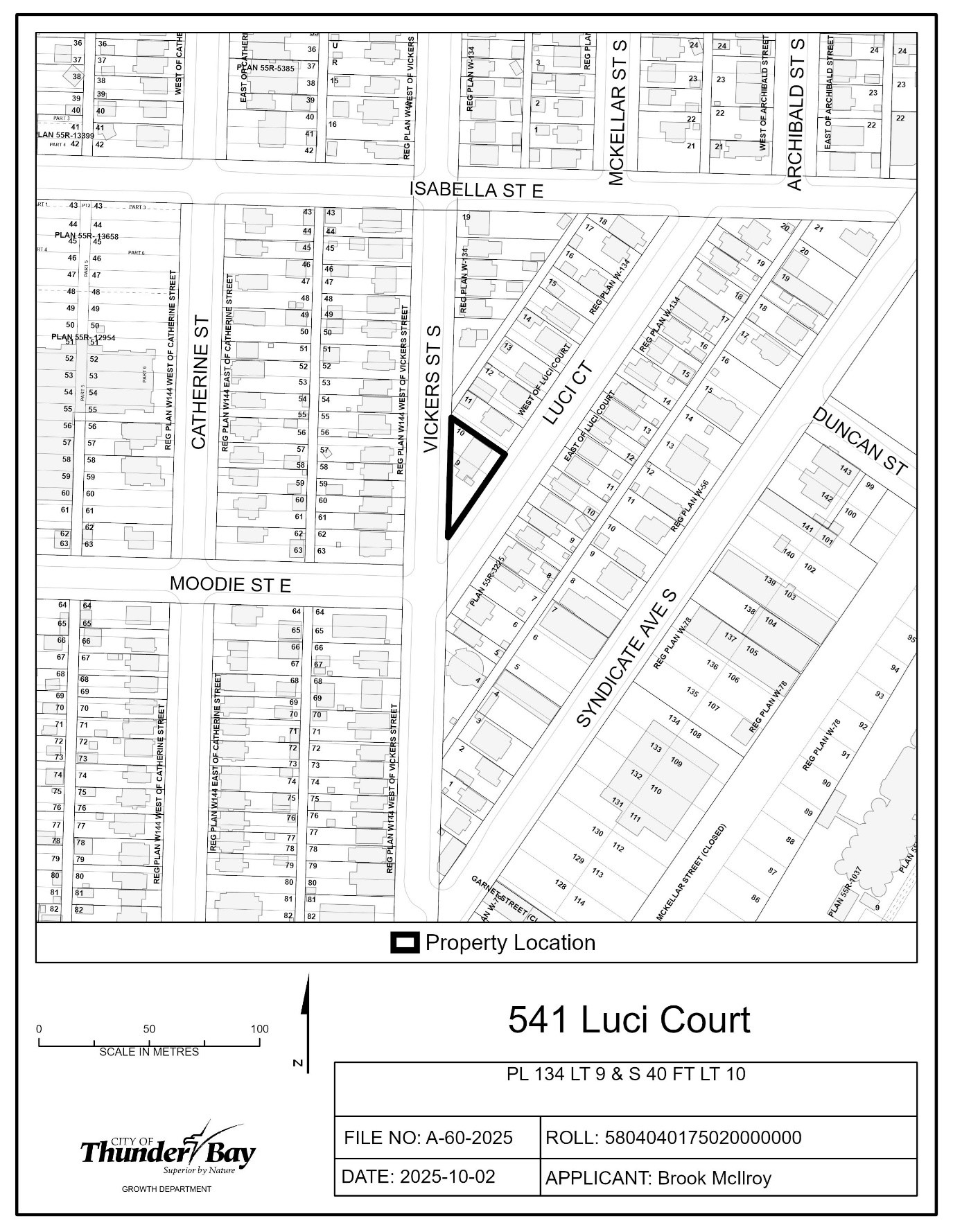 Key map of subject lands