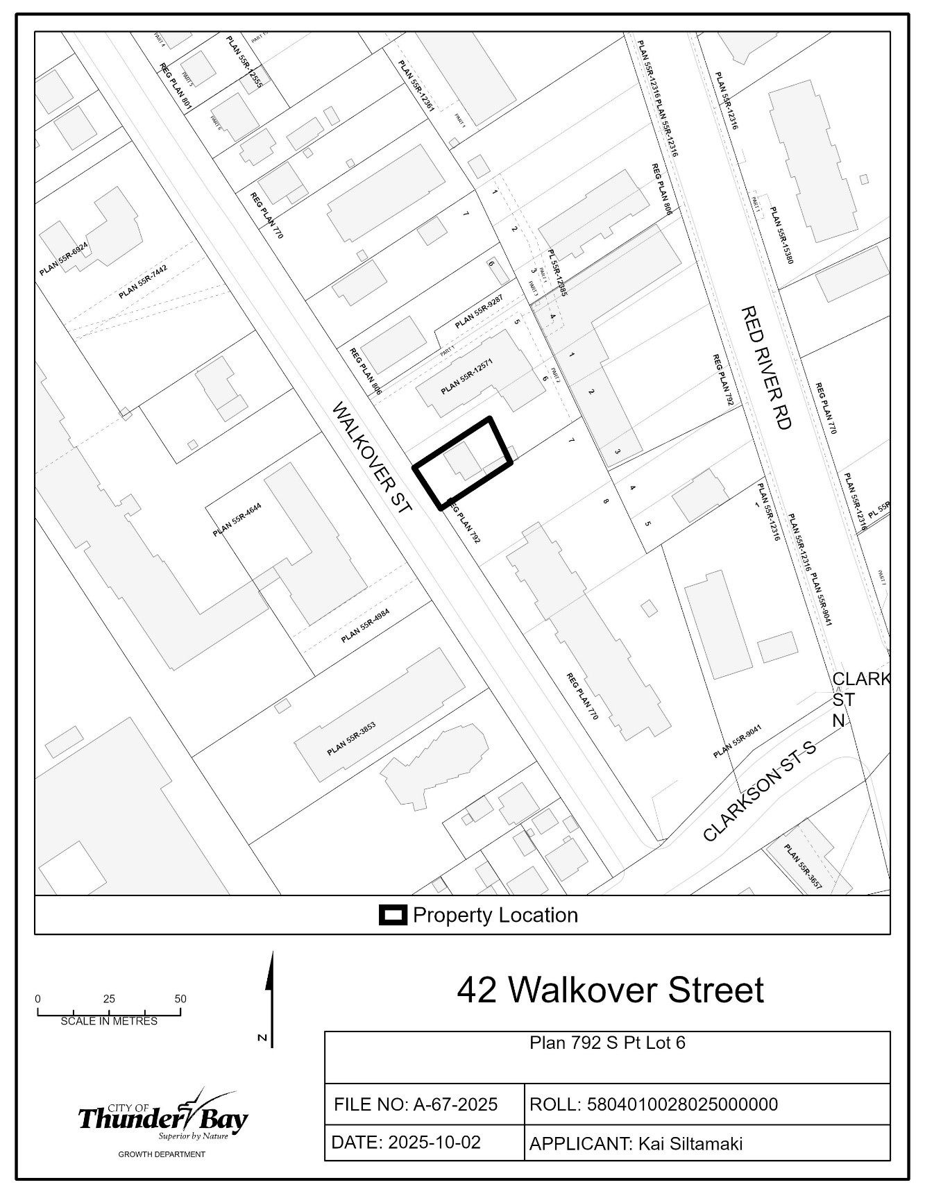Key map of subject lands