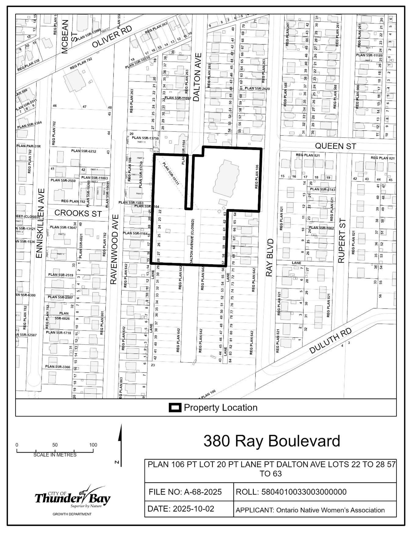 Key map of subject lands