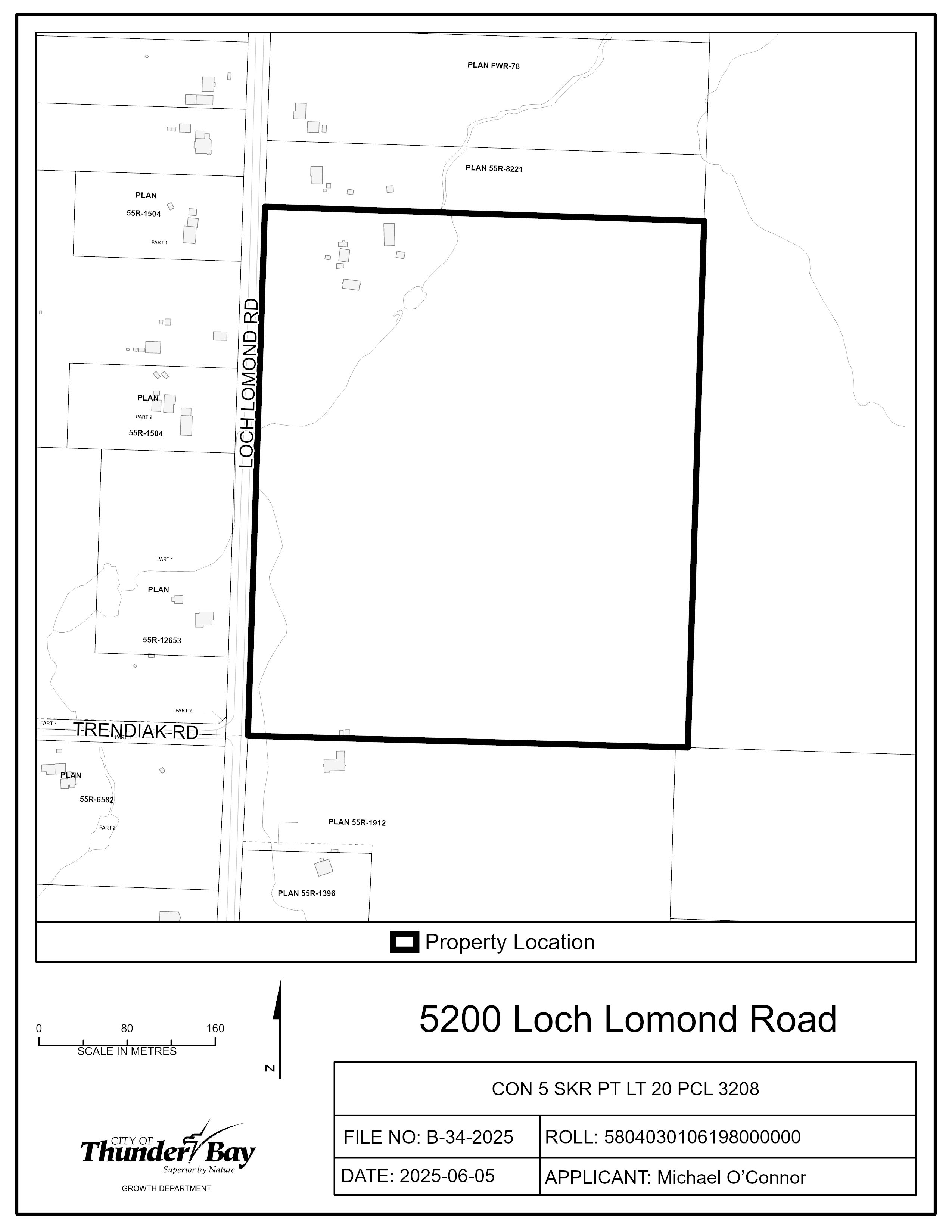 Key map of subject lands