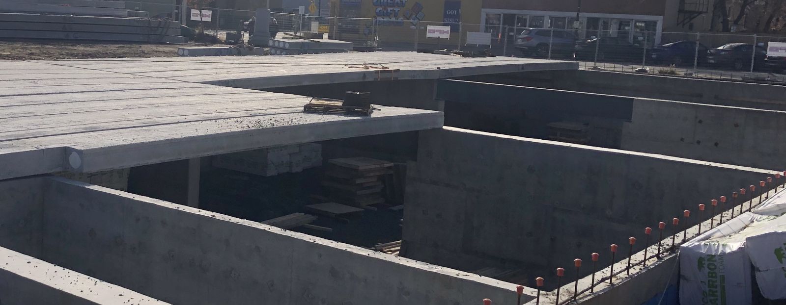 A foundation under construction
