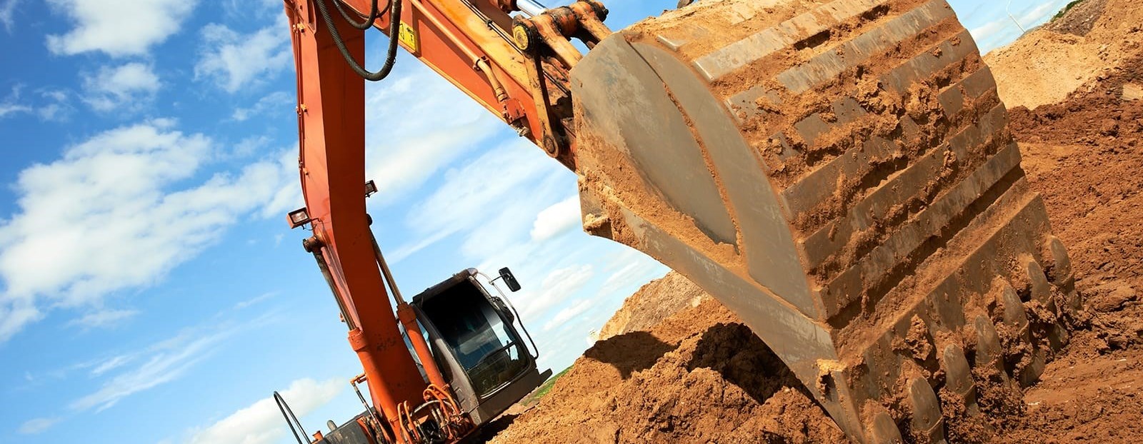 crane digging in dirt
