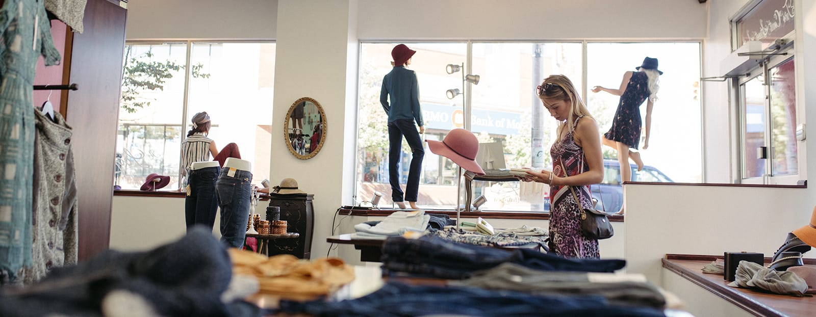 woman shopping in store