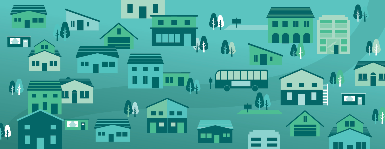 Build Thunder Bay banner - graphic of houses