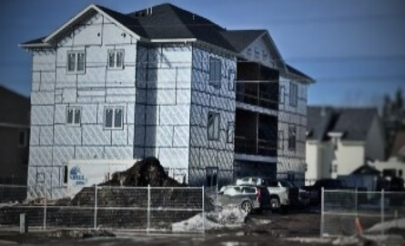 Multi-unit building under construction