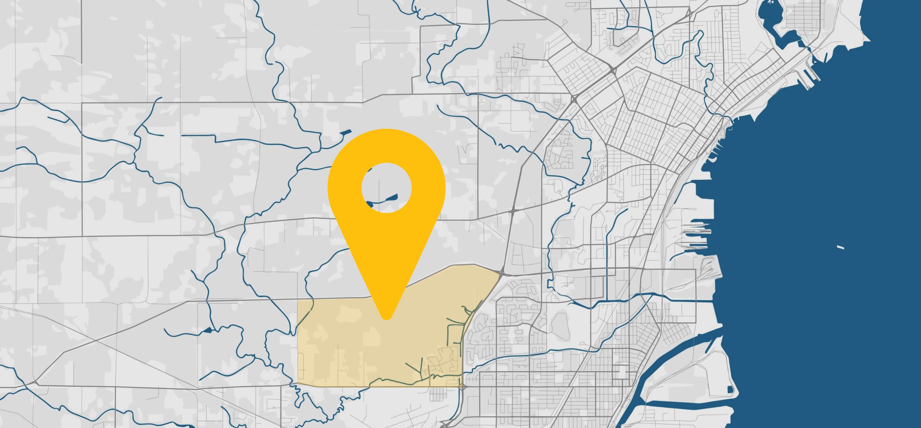 An animated map highlighting the Parkdale area