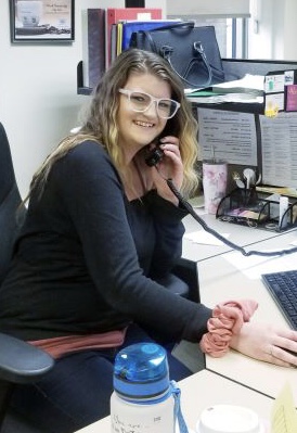 Jessica Steele at her desk