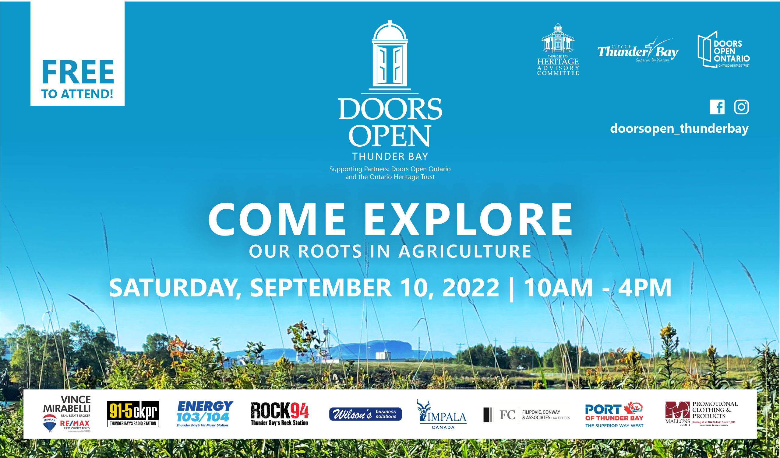 Doors Open Thunder Bay 2022 Graphic