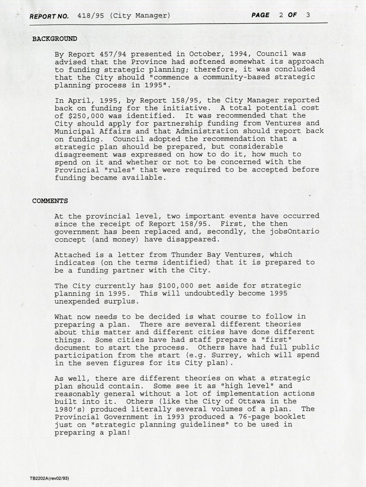Bruce Thom Corporate Report page 2