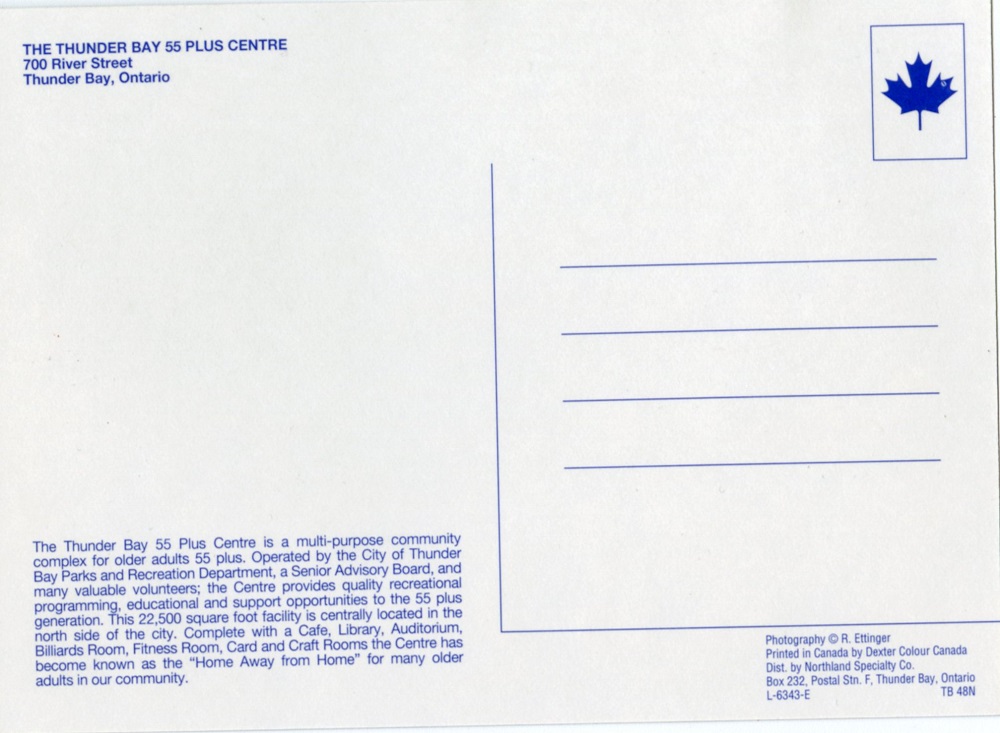 back of a postcard