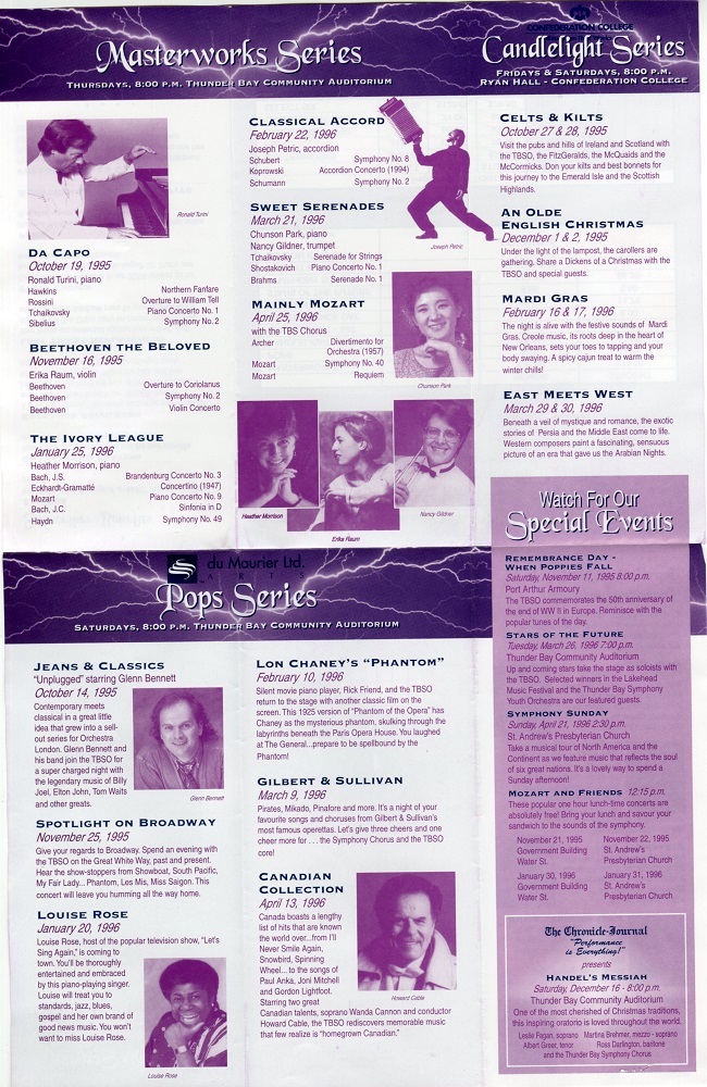 Thunder Bay Symphony Orchestra event listing