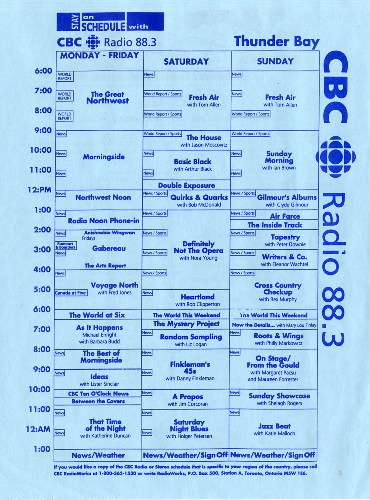 City Recreation Division Arts and Heritage Summer in the Parks radio event list