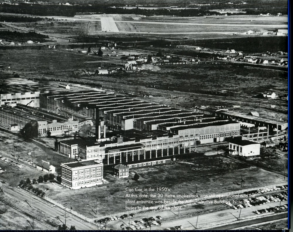 Back of Can-Car History Book with aerial shot