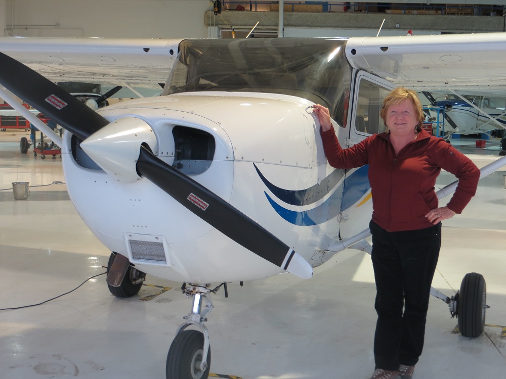 Elizabeth Weiben with Airplane