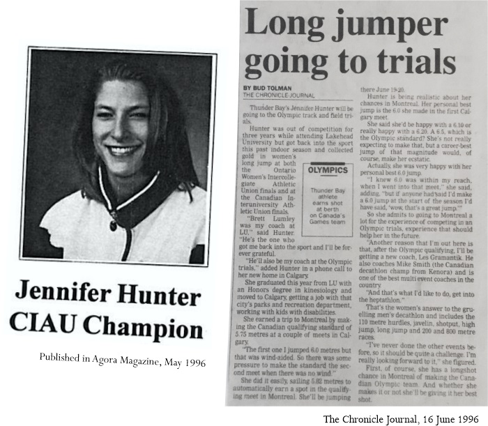 Jennifer Hunter Newspaper Clipping