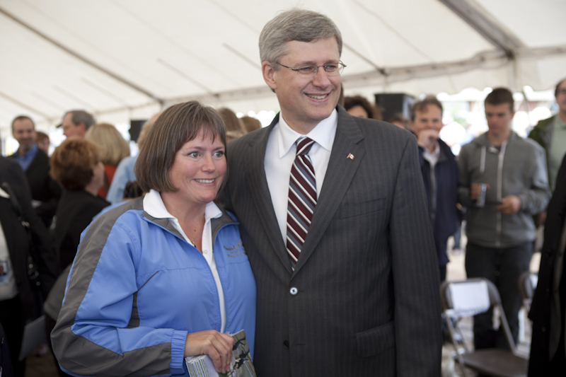 Katherine Dugmore with Stephen Harper