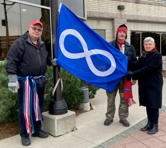 Louis Riel Day Flag Raising - Nov 16 2021