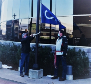 Metis Infinity flag raising at City Hall
