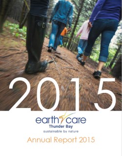 front cover picture of earthcare 2016 annual repor5