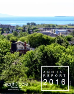front cover picture of earthcare 2016 annual report