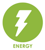 Energy Working Group icon with thunder bolt