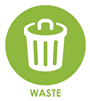Waste Working Group Icon with trash bin