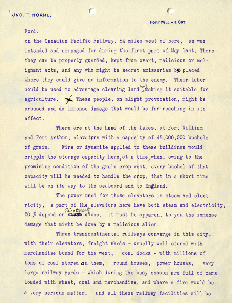 Enemy Alien Committee Report