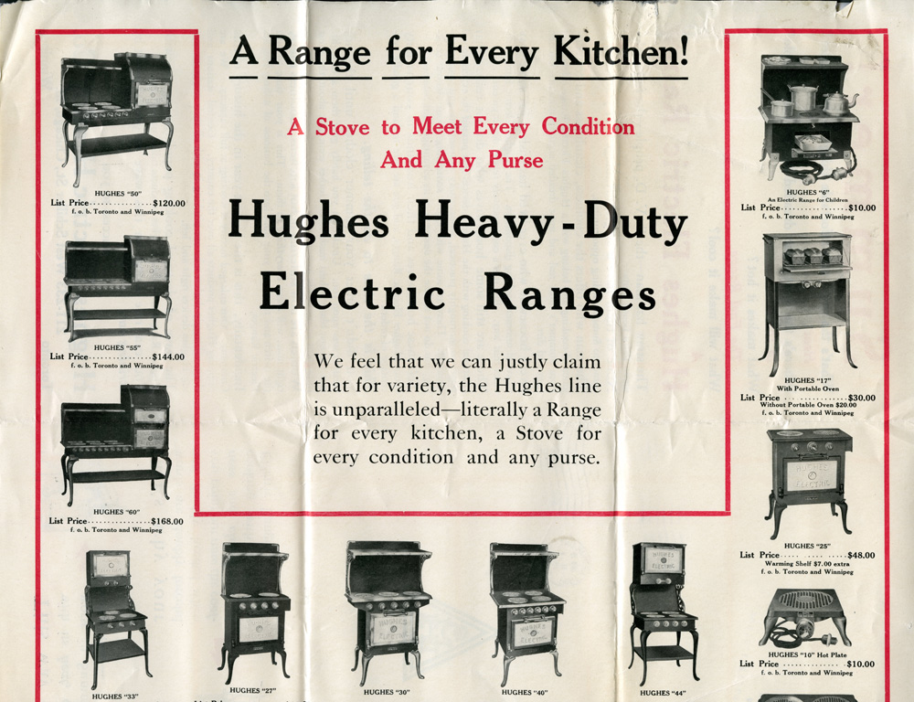Advertisement for Hughes Electronic Ranges