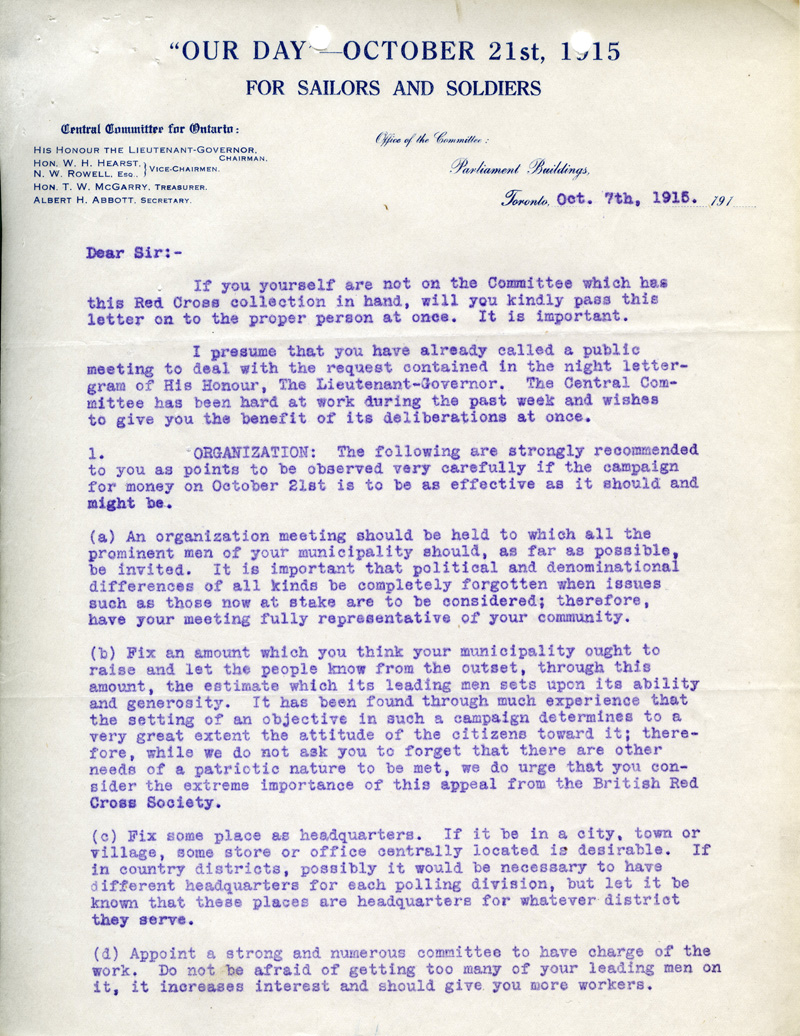 Our Day letter