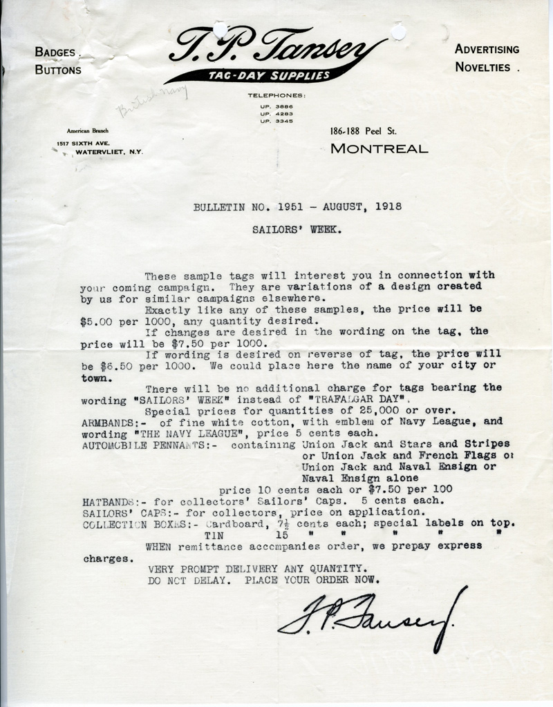 Sailors' Week letter