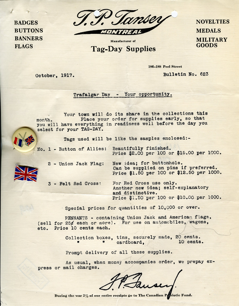 Trafalgar Day letter