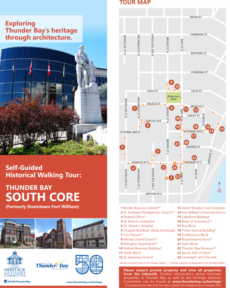 building in South Core and tour map