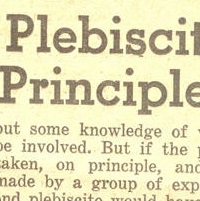 A cut out from an article on the 1958 Plebiscite 
