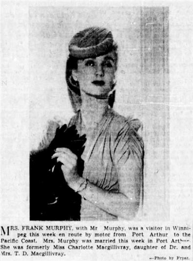 Charlotte Murphy newspaper clipping