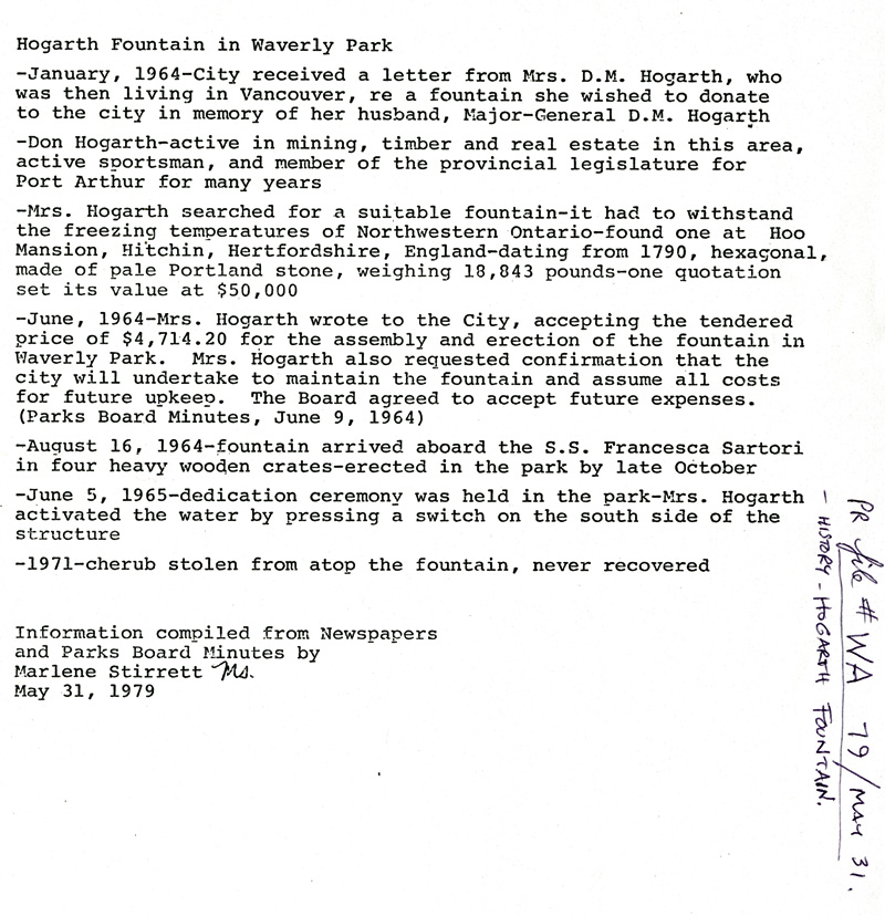 A typed document in black ink 