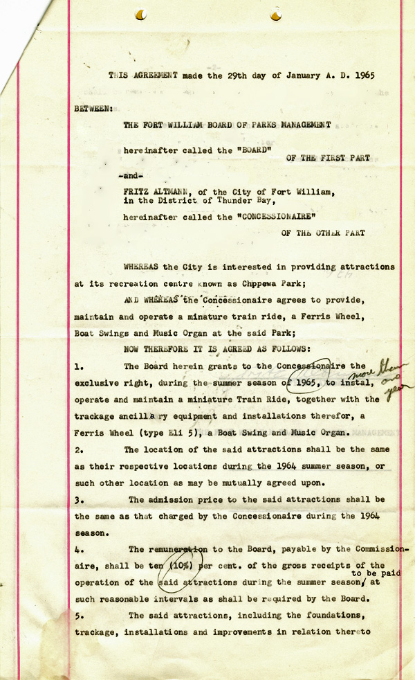 A typed document on lined paper 