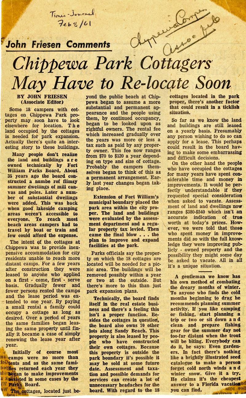 A newspaper article type set on beige paper 