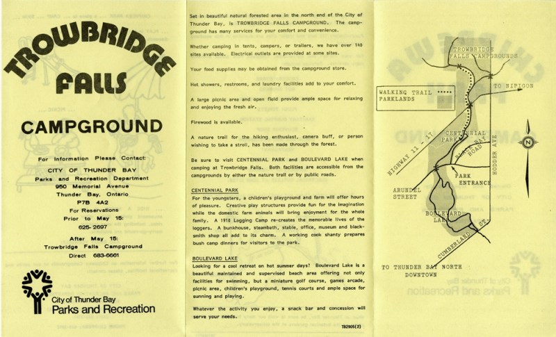 A typed brochure on beige paper 