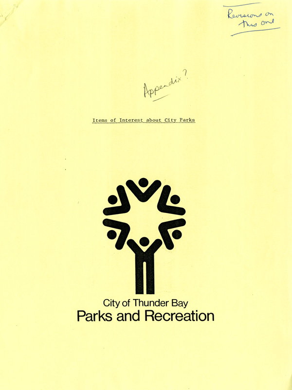 A biege cover page with black typed writing 
