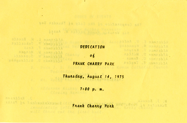 A beige paper with typed writing detailing the days events